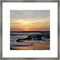 Sunrise At The 15th St Jetty Framed Print
