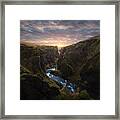 Sunrise At The Canyon Framed Print