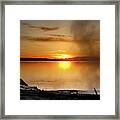Sunrise On Lake Yellowstone Framed Print