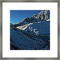 Sunrise On Mountain Glacier Peaks Framed Print