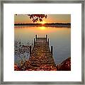 Sunrise On Pelican Lake Framed Print