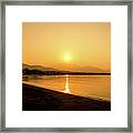 Sunrise On The Beach Of Alanya Framed Print