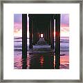 Sunrise Over The Pacific Ocean Seen Framed Print