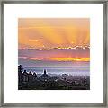 Sunrise Over The Temples Of Bagan Framed Print