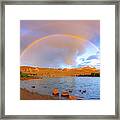 Sunrise Rainbow Over Brainard Lake Framed Print