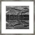 Sunrise Reflections At Wedge Pond Panorama Black And White Framed Print