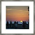 Sunset At Alameda Promenade Cadiz Spain Framed Print