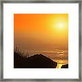 Sunset At Beverly Beach On The Oregon Coast Framed Print