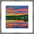 Sunset At Joshua Springs Lake Framed Print