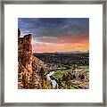 Sunset At Smith Rock State Park In Framed Print
