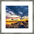 Sunset At The Dock Of The Bay Framed Print