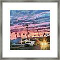 Sunset In Santa Monica Framed Print