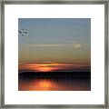 Sunset In The Lagoon In Venice Framed Print