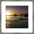 Sunset Moonstone Beach Framed Print