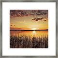 Sunset On A Lake Framed Print