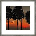 Sunset Over The Gulf Framed Print