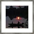 Sunset Over The Kafue River Framed Print