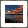 Sunset Refection Over Comerong Island Framed Print