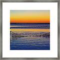 Sunset Seining On Copano Bay Framed Print