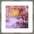 Sunset Snow Framed Print