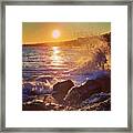 Sunset Splash Framed Print