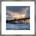 Sunset Through Oceanside Pier Framed Print