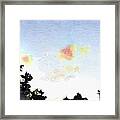 Sunset With Flocking Geese Framed Print