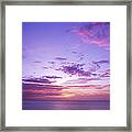 Sunset With Ocean Framed Print