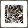 Svartifoss Waterfall Surrounded By Framed Print