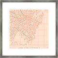 Sydney Blueprint City Map Framed Print