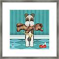 T Is For Terrier And Teddy Framed Print