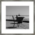 Table For One Bw Framed Print
