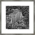 Table Rock Lake Old Steel Bridge In Monochrome Framed Print