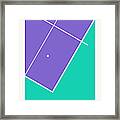 Table Tennis Ping Pong Table - Purple Green Framed Print