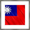 Taiwan Flag Framed Print