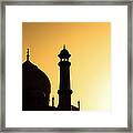 Taj Mahal At Sunset Framed Print