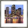 Tampa Skyline Blue Hour Framed Print