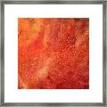 Tangerine Nebula Cloud Framed Print