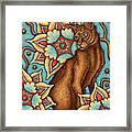 Tapestry Cat Framed Print