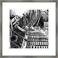 Tapping A Blast Furnace And Casting Framed Print