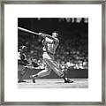 Ted Williams Making A Hit Framed Print