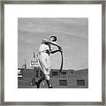 Ted Williams Swinging Bat Framed Print