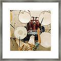 Teenage Boy 13-15 Playing Drums Framed Print