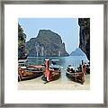 Thai Longboats Framed Print