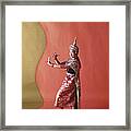 Thai Woman Dancing In Traditional Framed Print