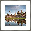 The Angkor Wat Temple At Sunset Framed Print