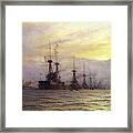 The Arrival Of The Fleet For The Review Of The Coronation Of King George V Of The United Kingdom United Kingdom 1865 1936, In 1911 Framed Print