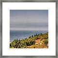 The Atlantic Ocean From Famalicao, Nazare Portugal Framed Print