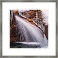 The Basin, Close Up In A Winter Storm Framed Print