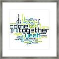 The Beatles - Come Together Lyrical Cloud Framed Print